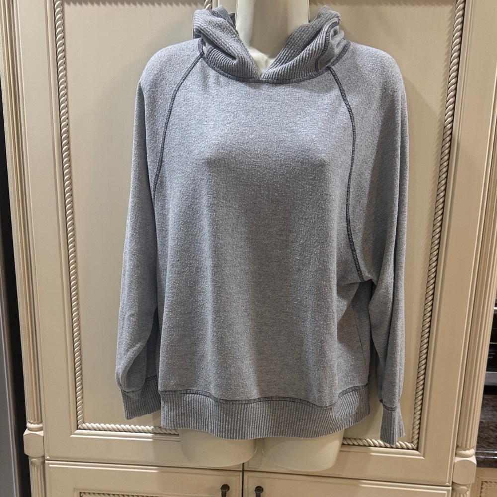 1. STATE Gray Fleece Hooded Sweatshirt Small